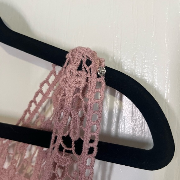 LaBellum Hillary Scott Lace Layering Tank XL Mauve/Dusty Rose Romantic Boho - Picture 3 of 4